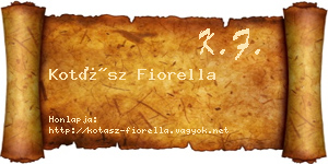 Kotász Fiorella névjegykártya